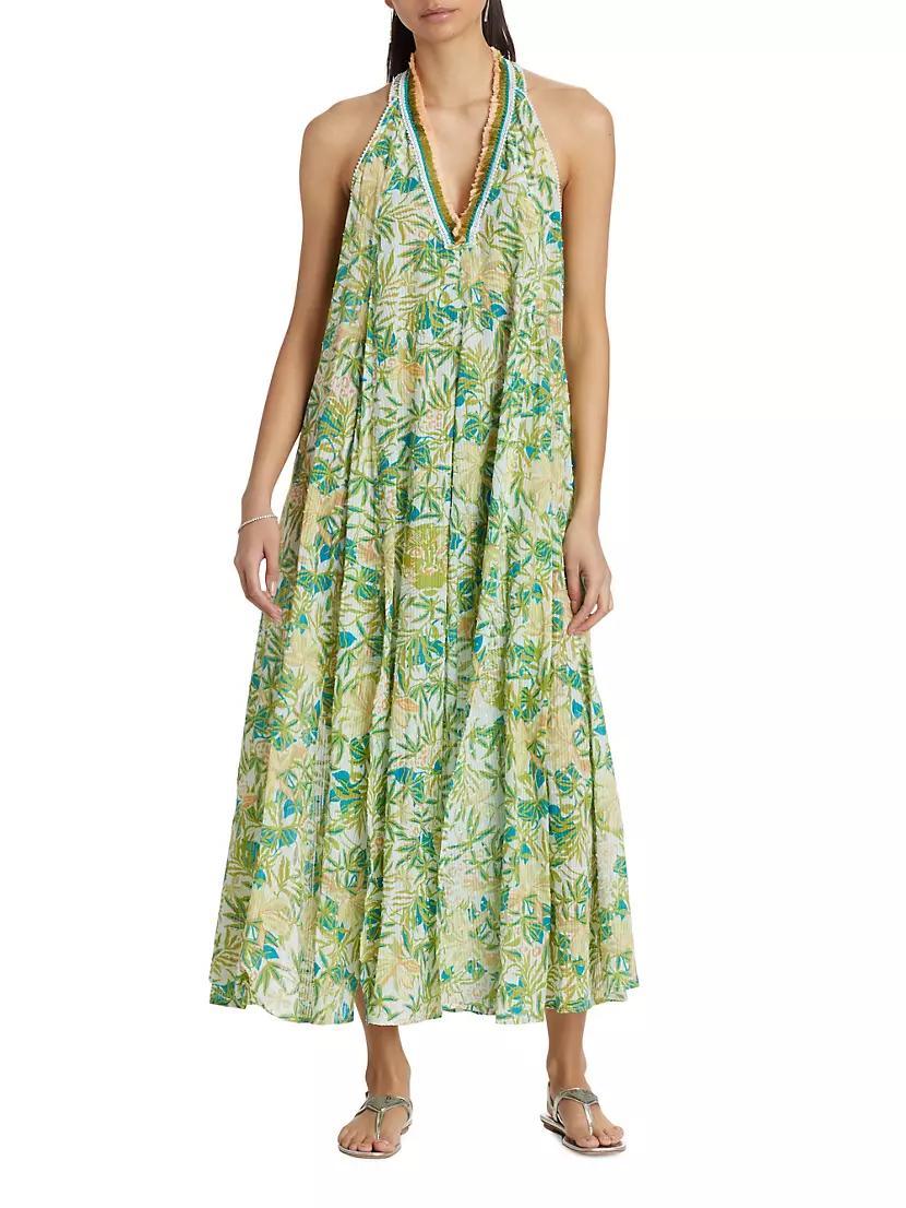 Floral Shift V-Neck Maxi Dress Product Image