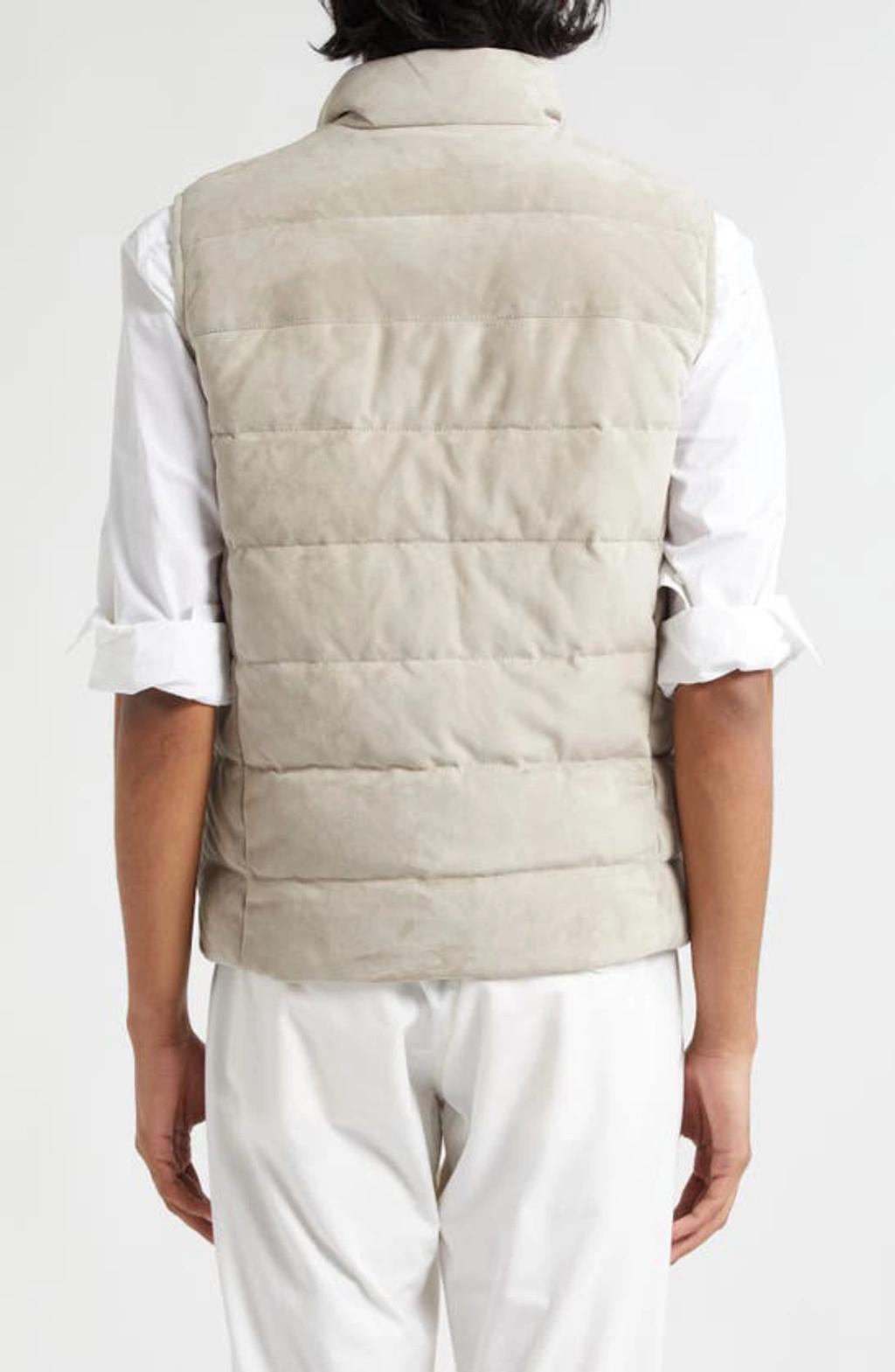 Down Reversible Vest In Grey Product Image