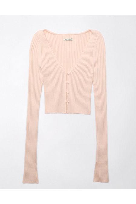 AE Cropped Button-Up Cardigan Women's Product Image