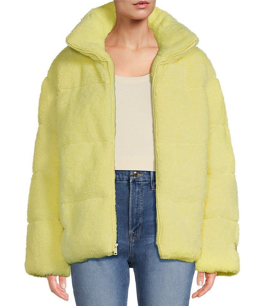 UGG Emmalyn Plush Fleece Stand Collar Long Sleeve Puffer Jacket Product Image