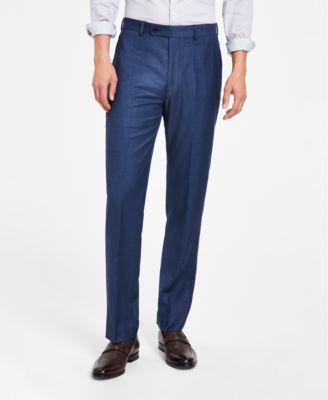 Calvin Klein Men's X Fit Slim Fit Stretch Suit Pants Blue Product Image