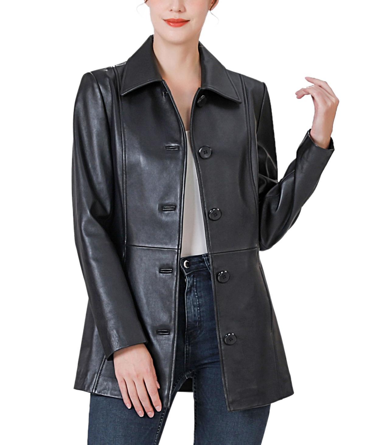 Bgsd Womens Dana Leather Car Coat Product Image