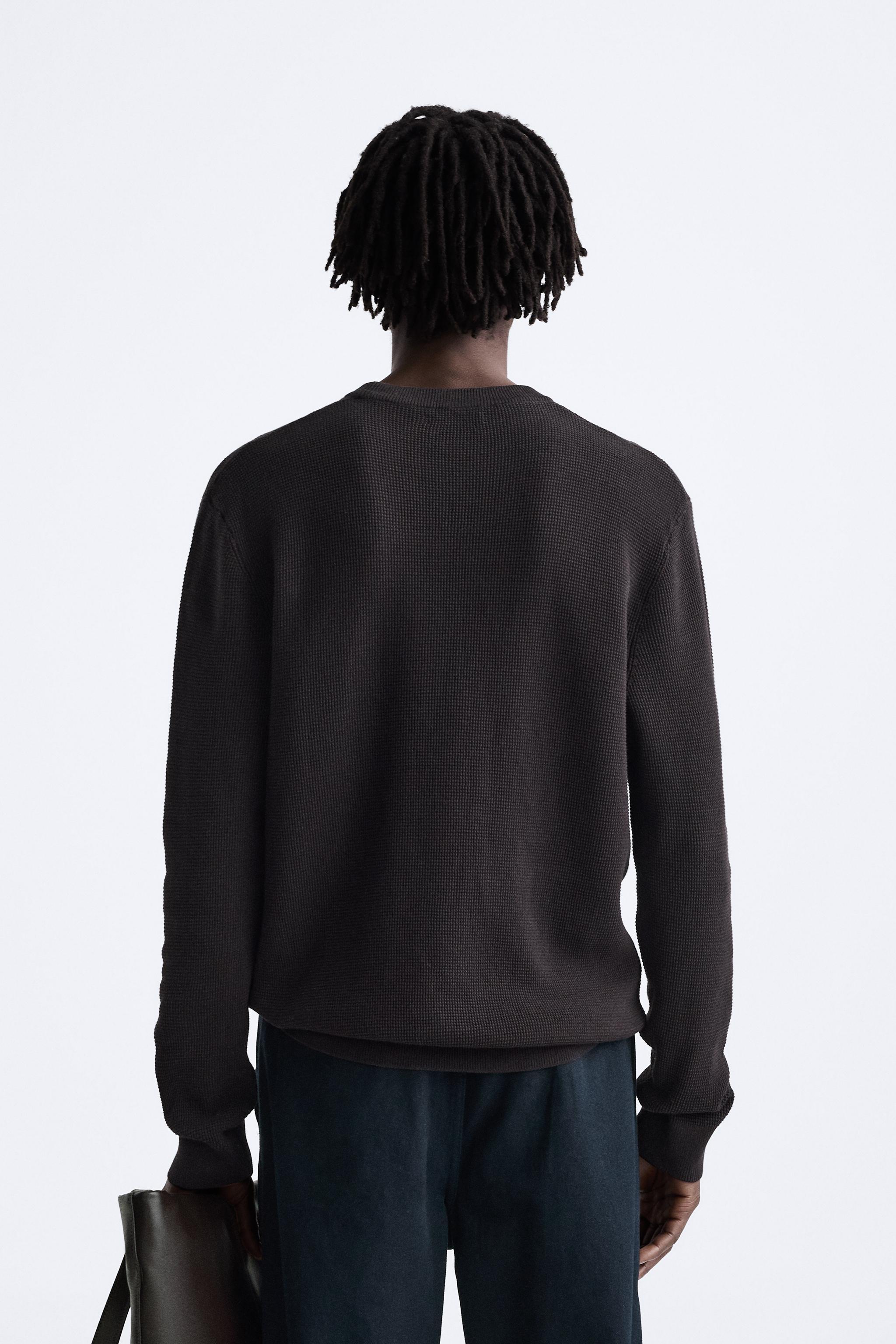 BASIC TEXTURED KNIT SWEATER Product Image