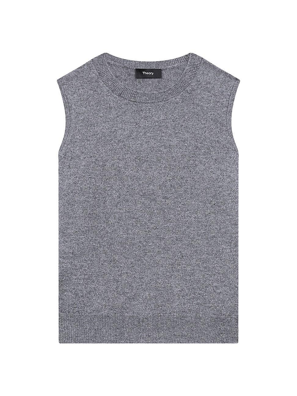 Womens Cashmere Sleeveless Sweater Product Image