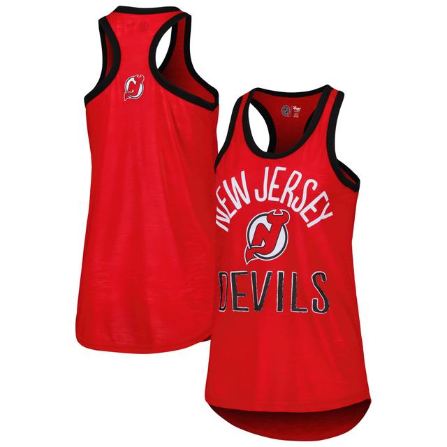 Womens G-III 4Her by Carl Banks Red New Jersey Devils First Base Racerback Scoop Neck Tank Top Product Image