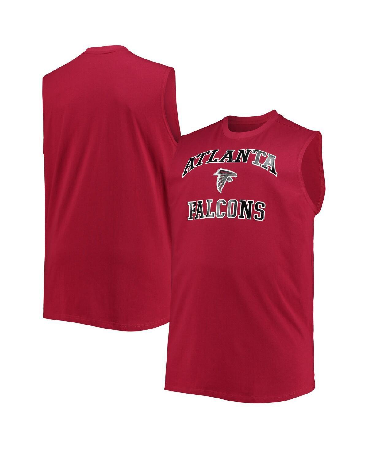 Mens Red Atlanta Falcons Big and Tall Muscle Tank Top Product Image