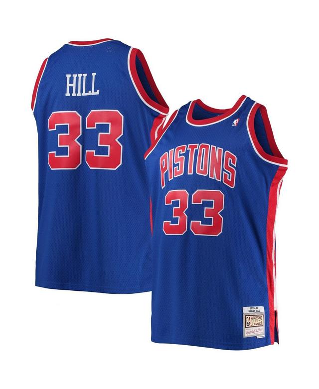 Mens Mitchell & Ness Grant Hill Blue Detroit Pistons Big and Tall Hardwood Classics Swingman Jersey - Blue Product Image