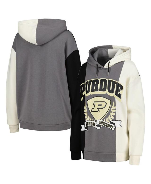 Womens Gameday Couture Black Purdue Boilermakers Hall of Fame Colorblock Pullover Hoodie Product Image