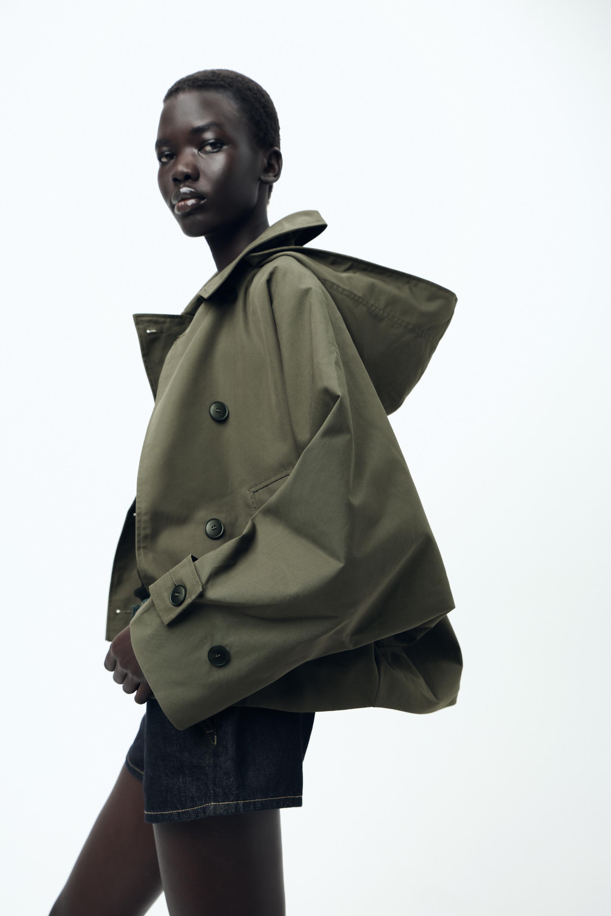 SHORT HOODED TRENCH ZW COLLECTION Product Image