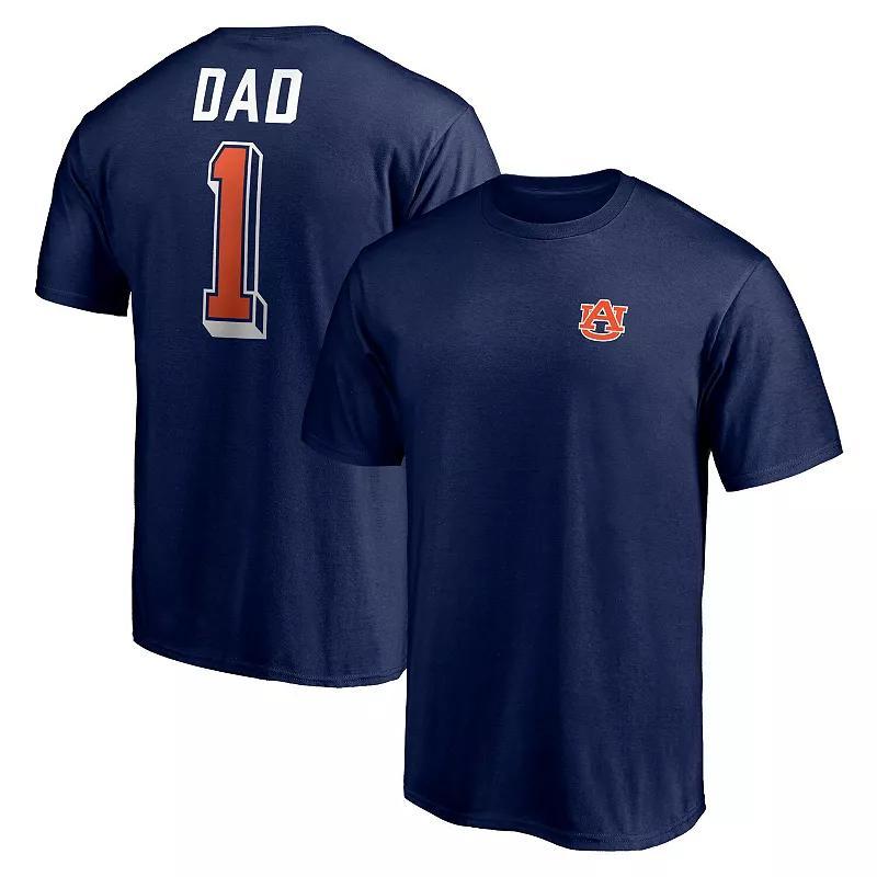 Mens Auburn Tigers Number One Dad T-Shirt Blue Product Image