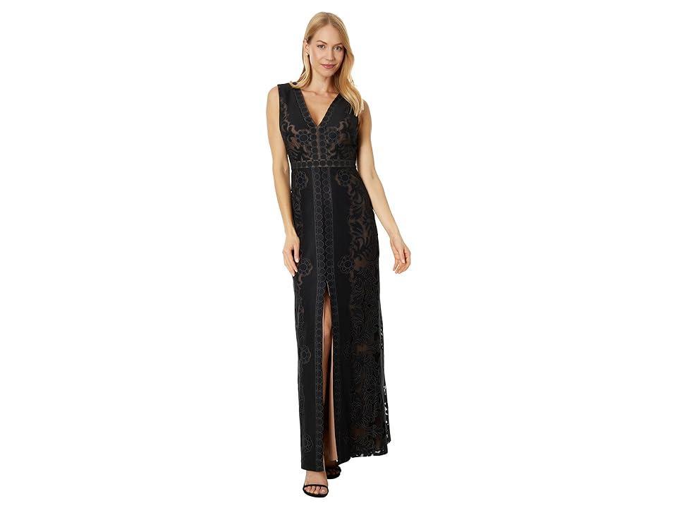 BCBGMAXAZRIA Lace Burnout Gown Women's Dress Product Image