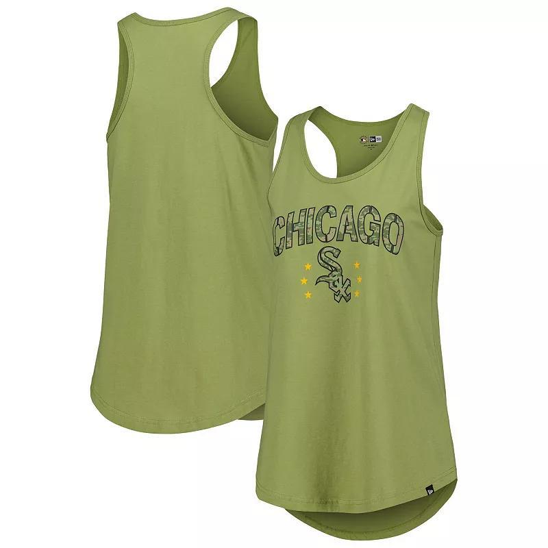 Womens New Era Olive Chicago White Sox Armed Forces Day Tank Top Product Image