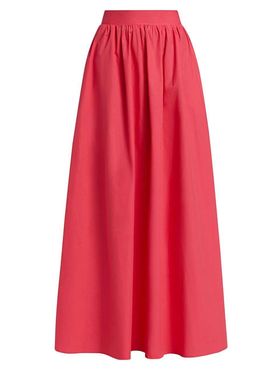 Womens Cotton Poplin Maxi Skirt Product Image