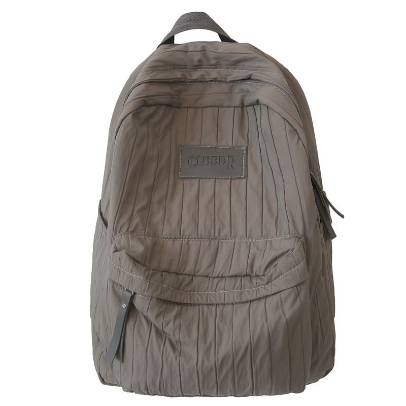 Plain Applique Nylon Backpack Product Image