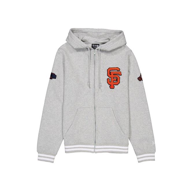 San Francisco Giants Gray Logo Select Full-Zip Hoodie Male Product Image