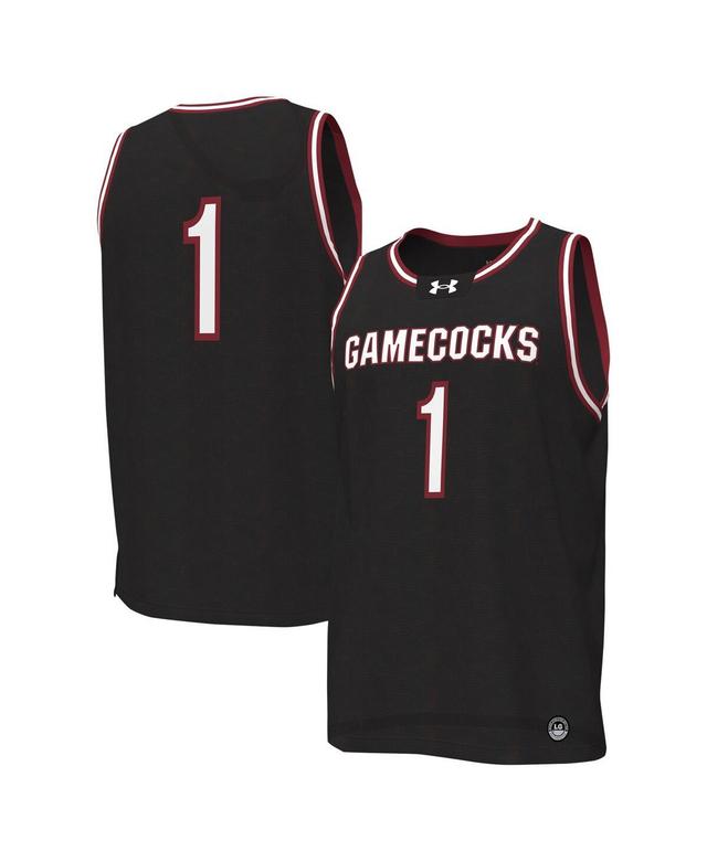 Mens Under Armour #1 Black South Carolina Gamecocks Replica Basketball Jersey - Black Product Image