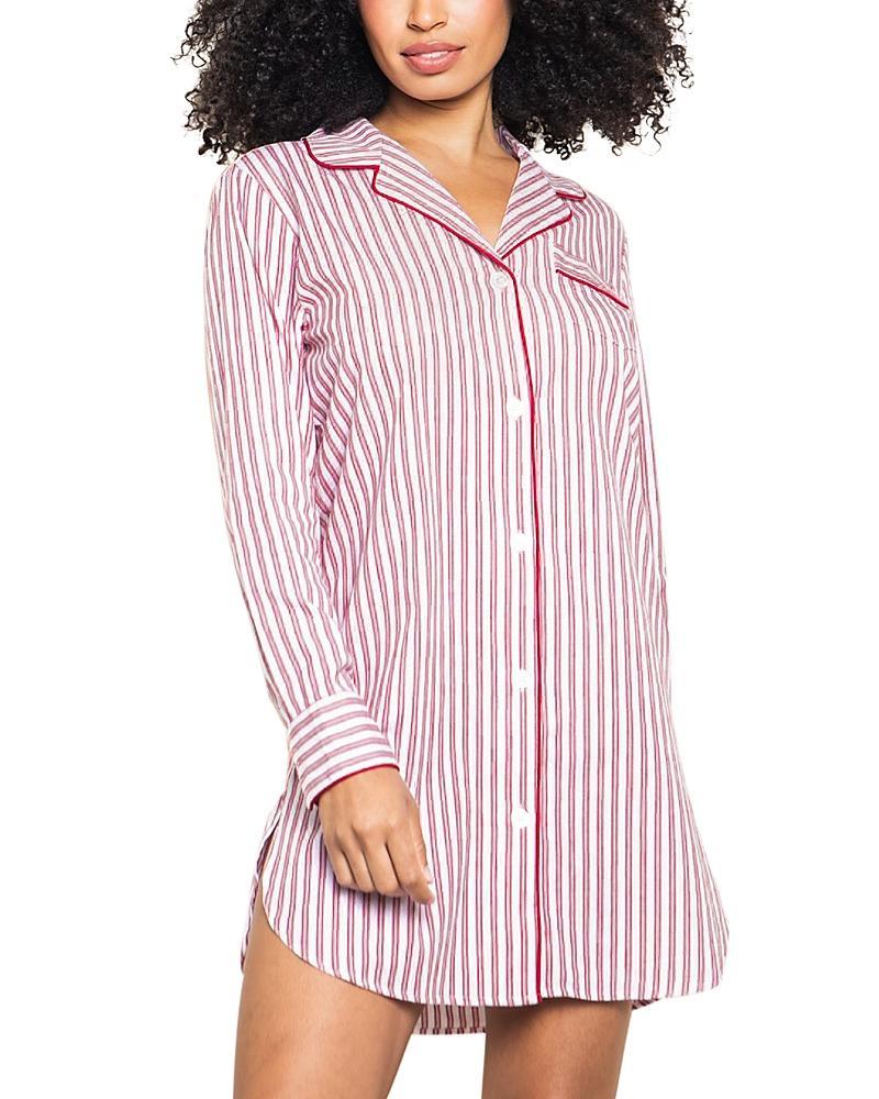 Petite Plume Womens Antique Red Ticking Nightshirt Product Image