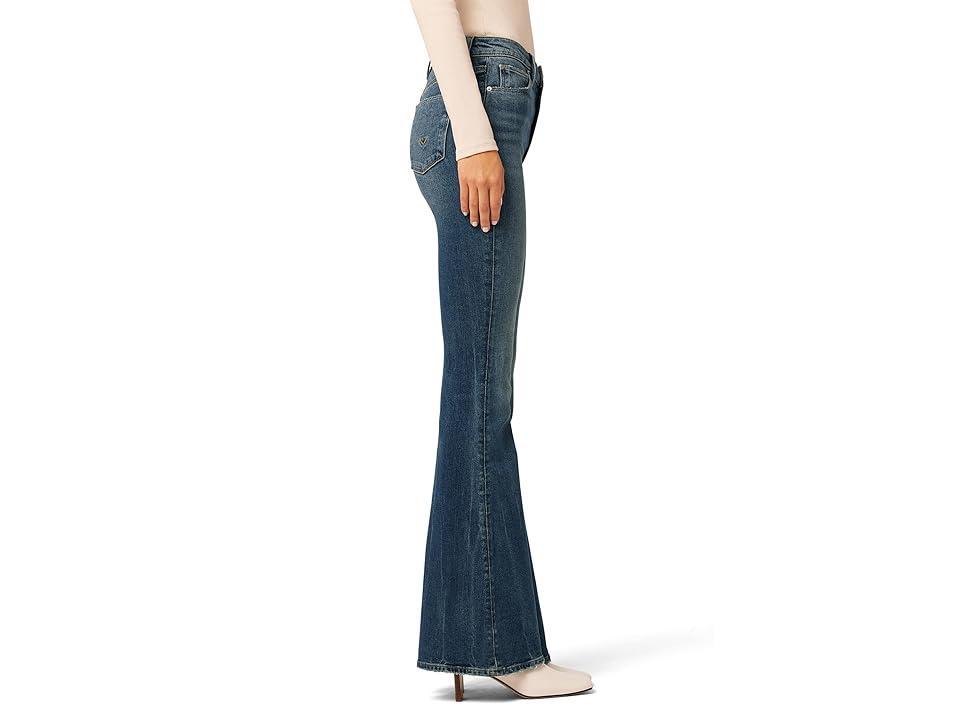 Hudson Womens Holly Flared High-Waisted Jeans - Timber Blue Product Image