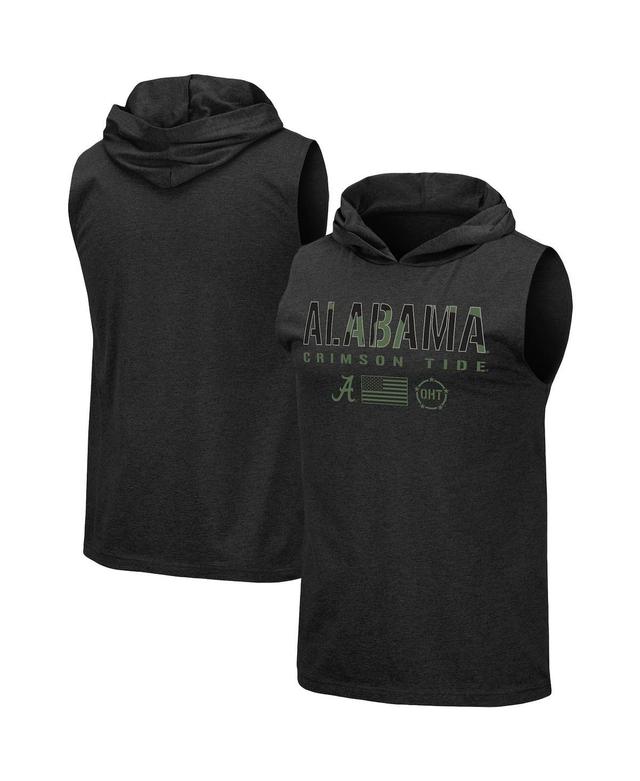 Mens Colosseum Black Alabama Crimson Tide Oht Military-Inspired Appreciation Camo Logo Hoodie Sleeveless T-shirt Product Image