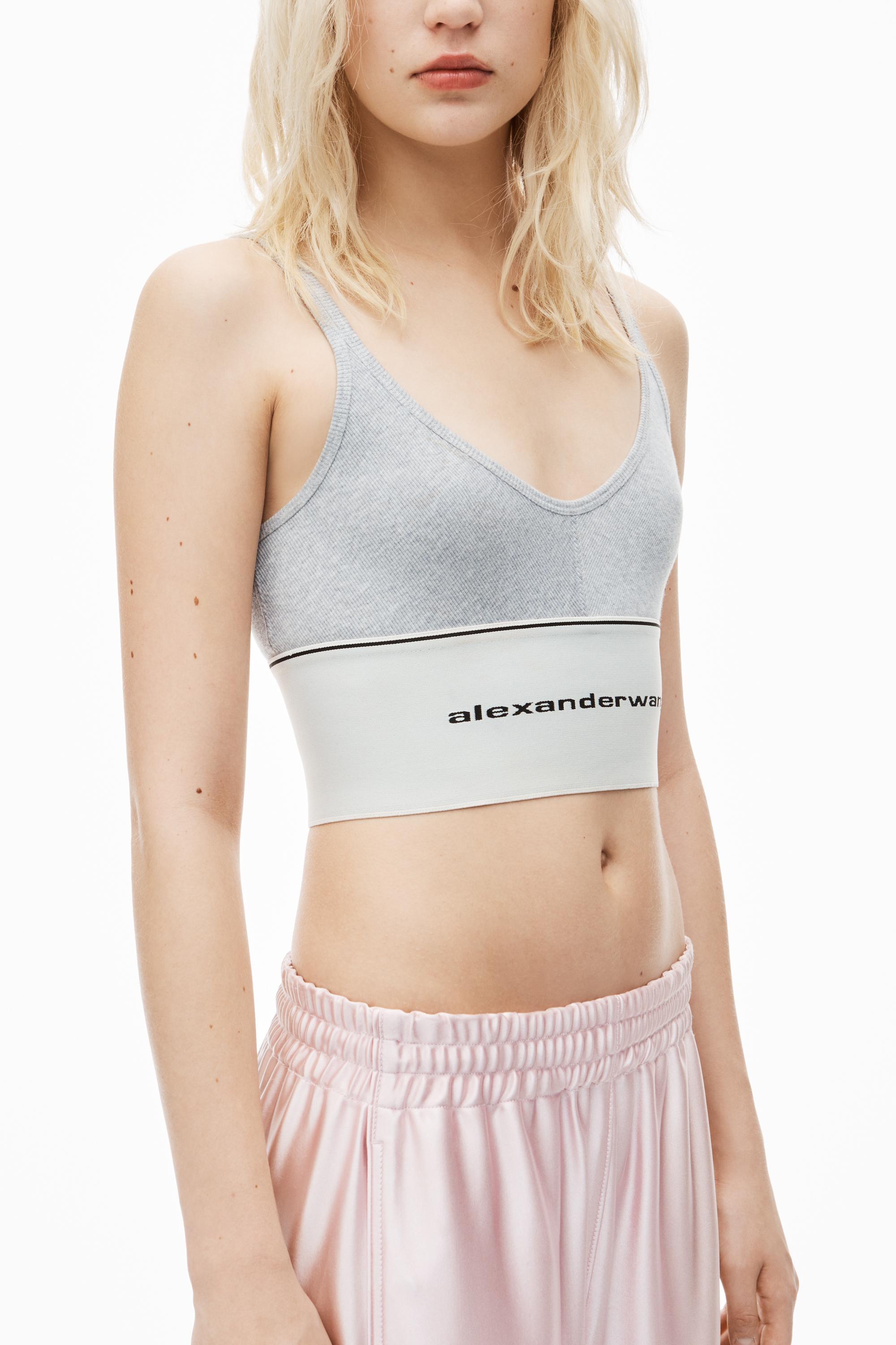 Logo Elastic Bra In Ribbed Jersey Product Image