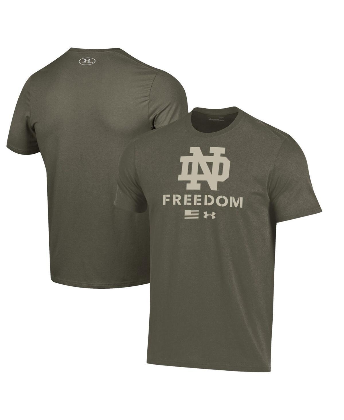 Mens Under Armour Olive Notre Dame Fighting Irish Freedom Performance T-shirt Product Image