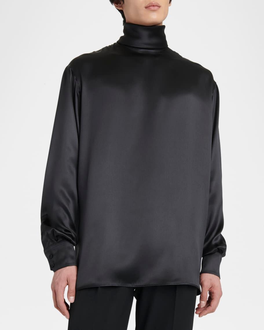 Men's Satin Turtleneck Sweater Product Image