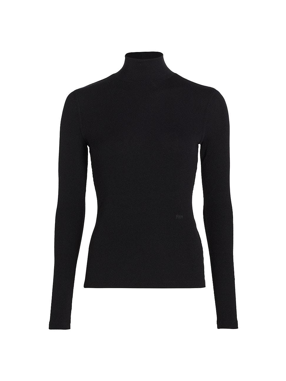 FRAME Rib Mock Neck Top Product Image