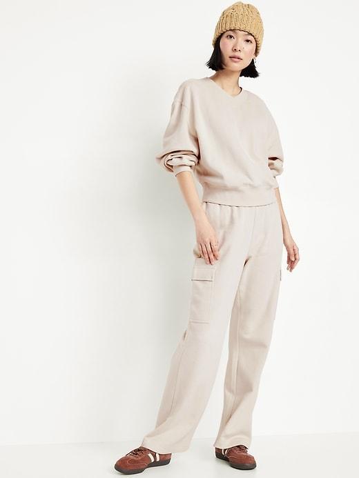 Extra High-Waisted SoComfy Cargo Wide-Leg Sweatpants Product Image