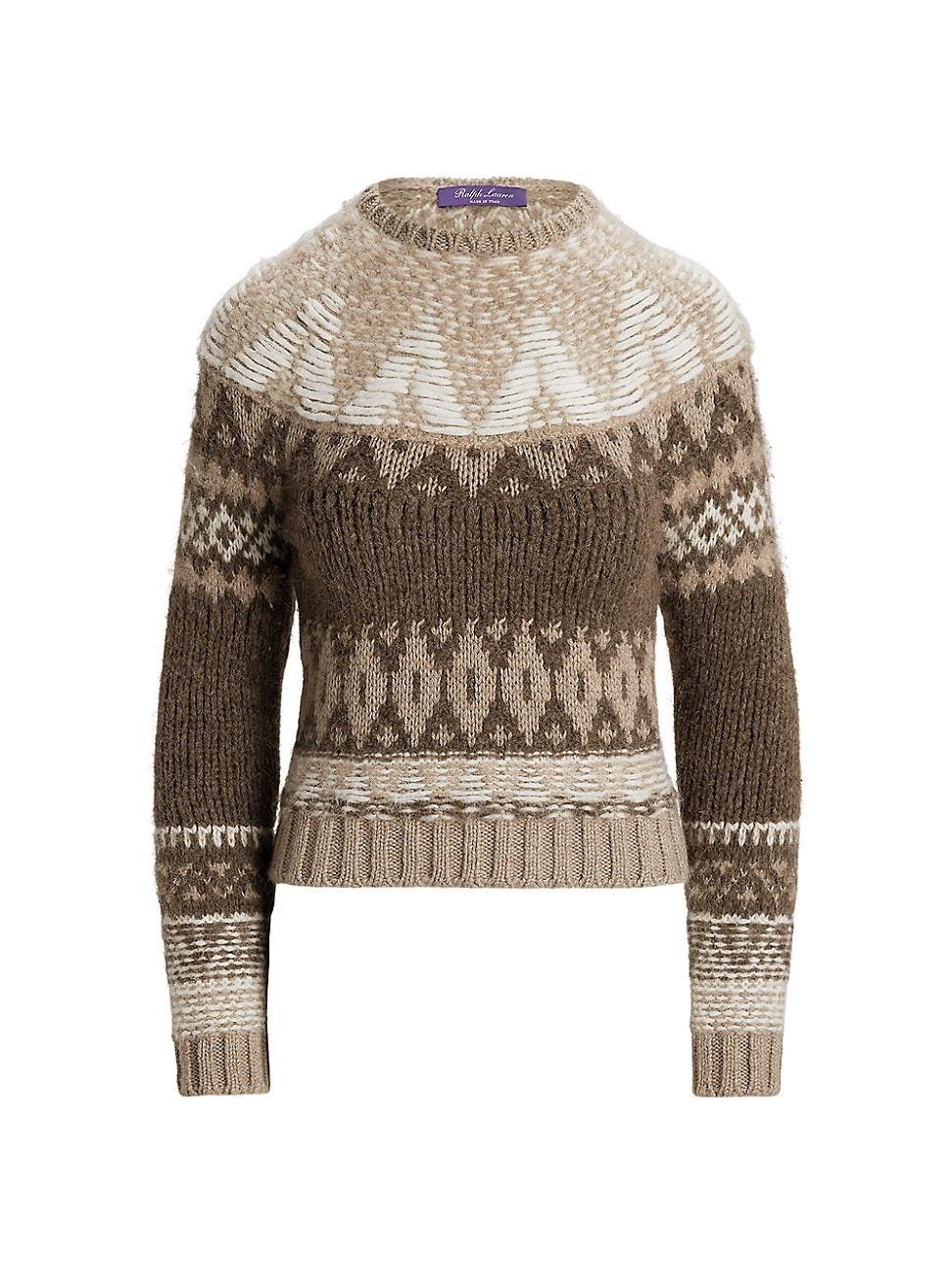 Womens Patterned Cashmere & Wool-Blend Sweater product image