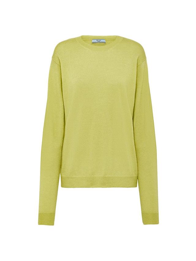 Womens Cashmere Crewneck Sweater Product Image