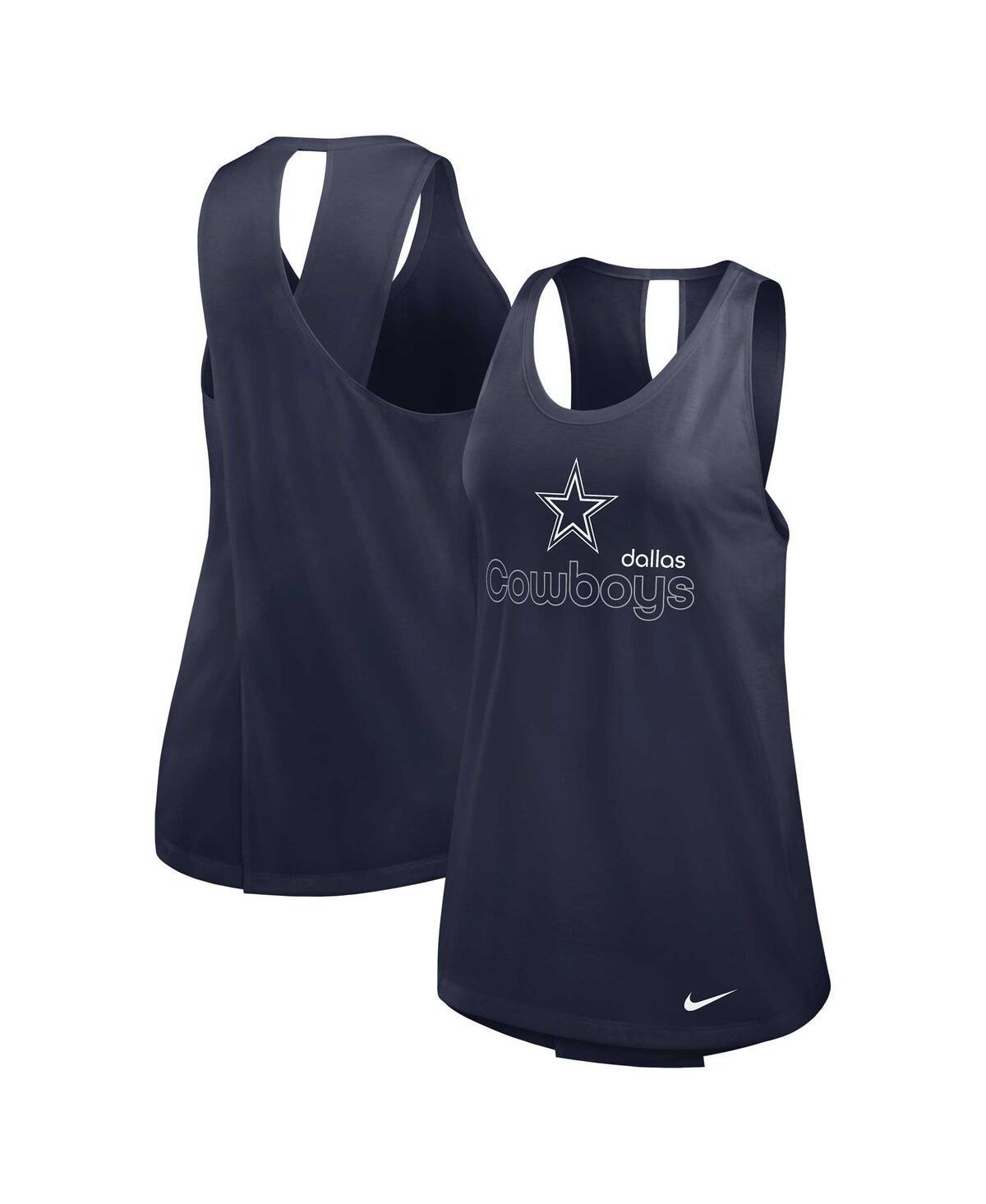 Nike Womens Navy Dallas Cowboys Plus Size Performance Tank Top Product Image