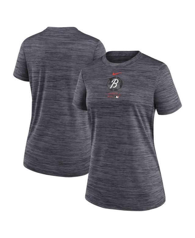 Womens Nike Black Cincinnati Reds City Connect Practice Velocity T-shirt Product Image