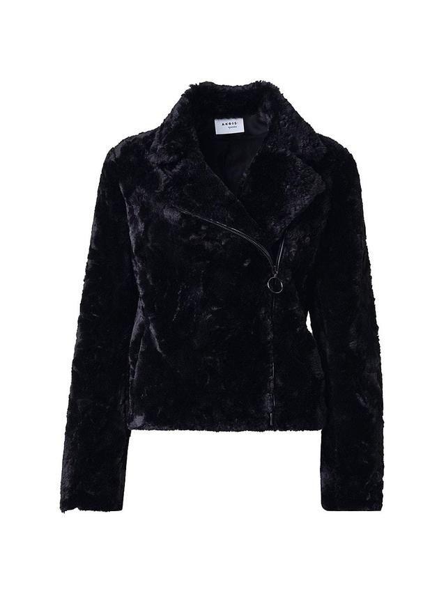 Akris punto Faux Fur Moto Jacket Product Image