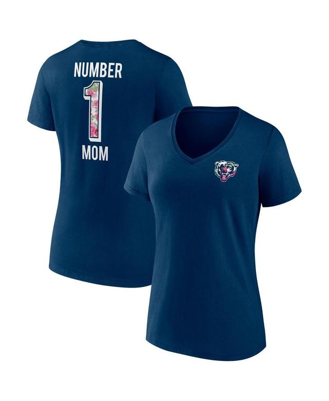 Womens Boston Red Sox Mothers Day Plus Size Best Mom EverV-Neck T-Shirt Blue Product Image