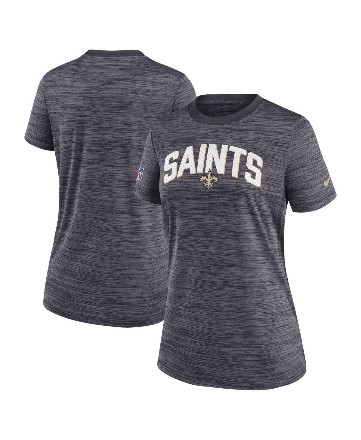 Womens Nike Black New Orleans Saints Sideline Velocity Lockup Performance T-shirt Product Image