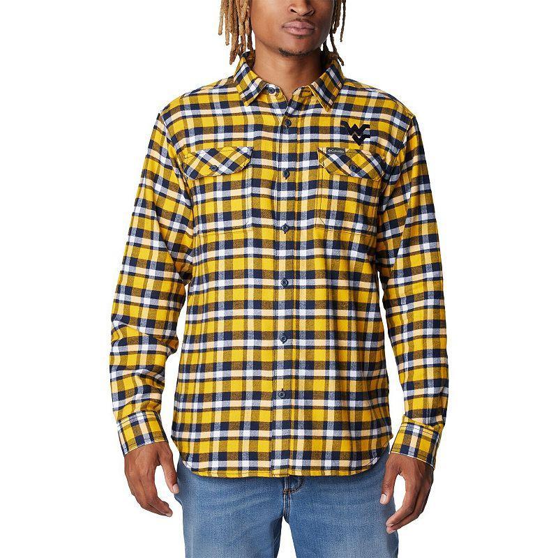 Columbia West Virginia Mountaineers Flare Gun Flannel Long Sleeve Shirt, Mens Product Image