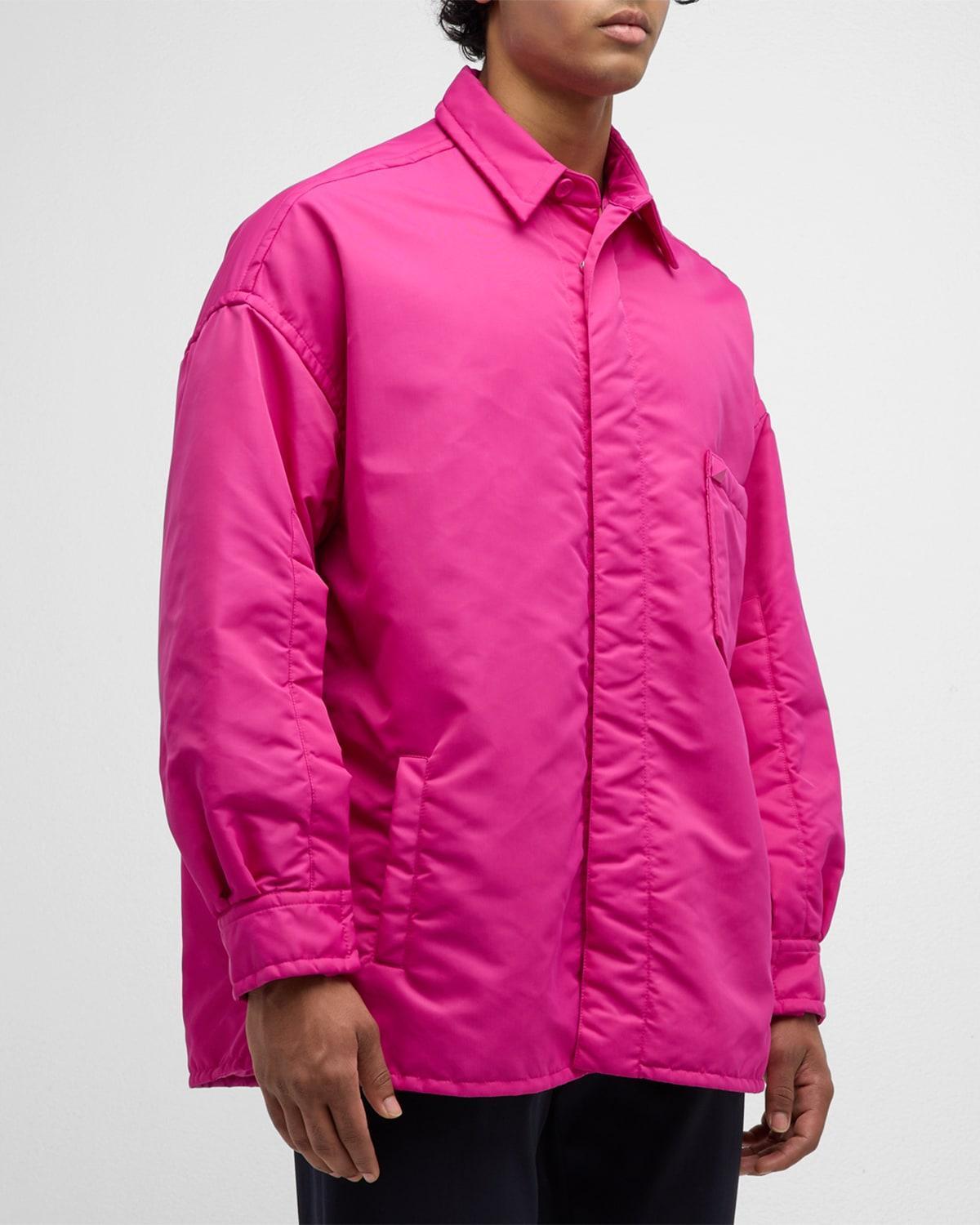 Mens Oversized Padded Shirt Jacket Product Image