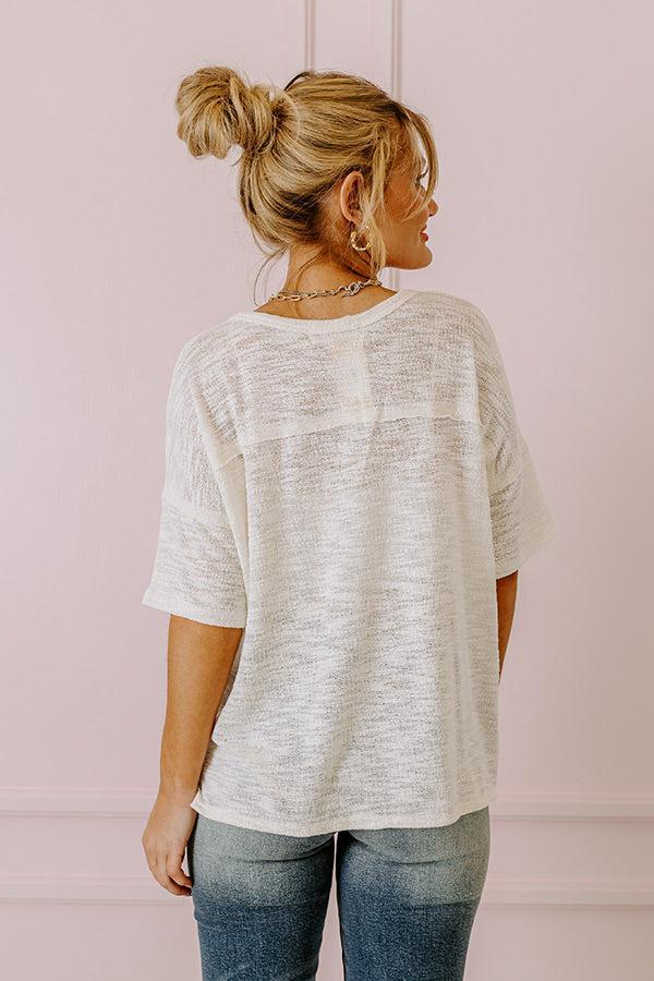 Cape Cod Nights Knit Top In White Product Image