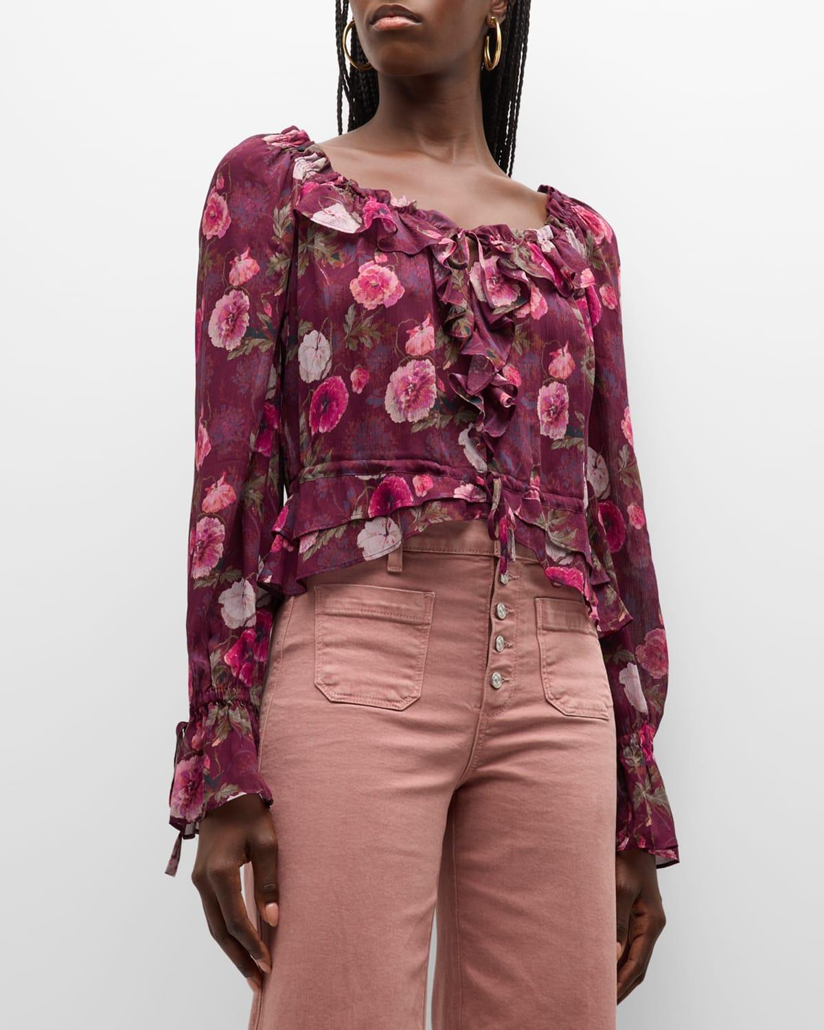 Womens Lanea Floral Silk Blouse Product Image