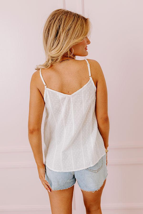 Press Rewind Shift Tank In White Product Image