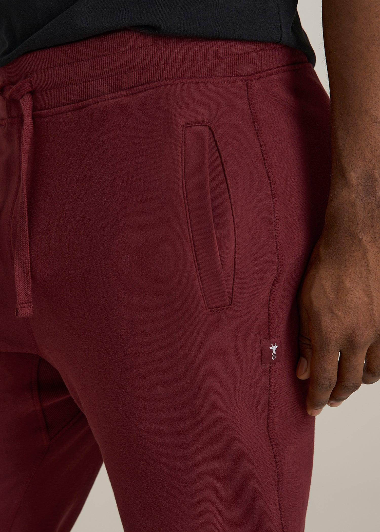 Wearever 2.0 French Terry Joggers for Tall Men in Red Ochre Male Product Image