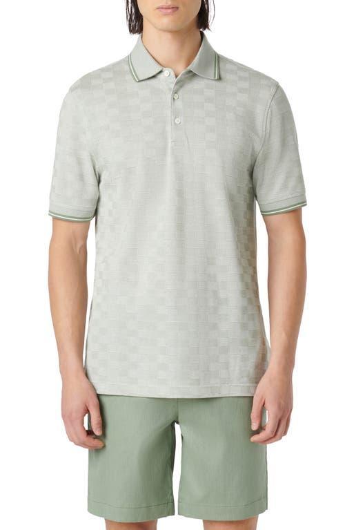 Bugatchi Checkerboard Pattern Piqu Polo Product Image