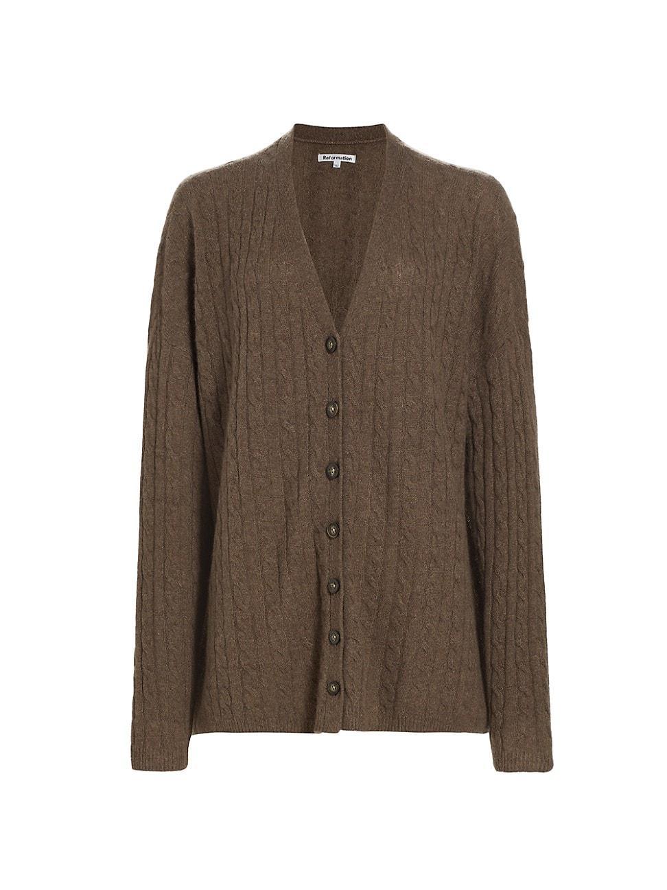 Womens Giusta Cashmere Cable-Knit Cardigan product image