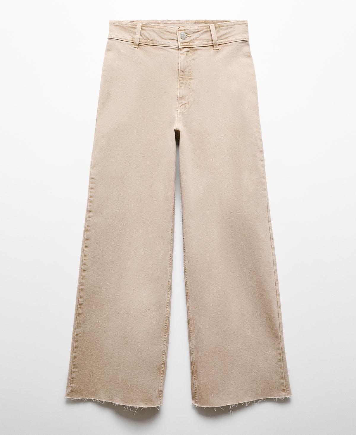 MANGO High Waist Wide Leg Culotte Jeans Product Image