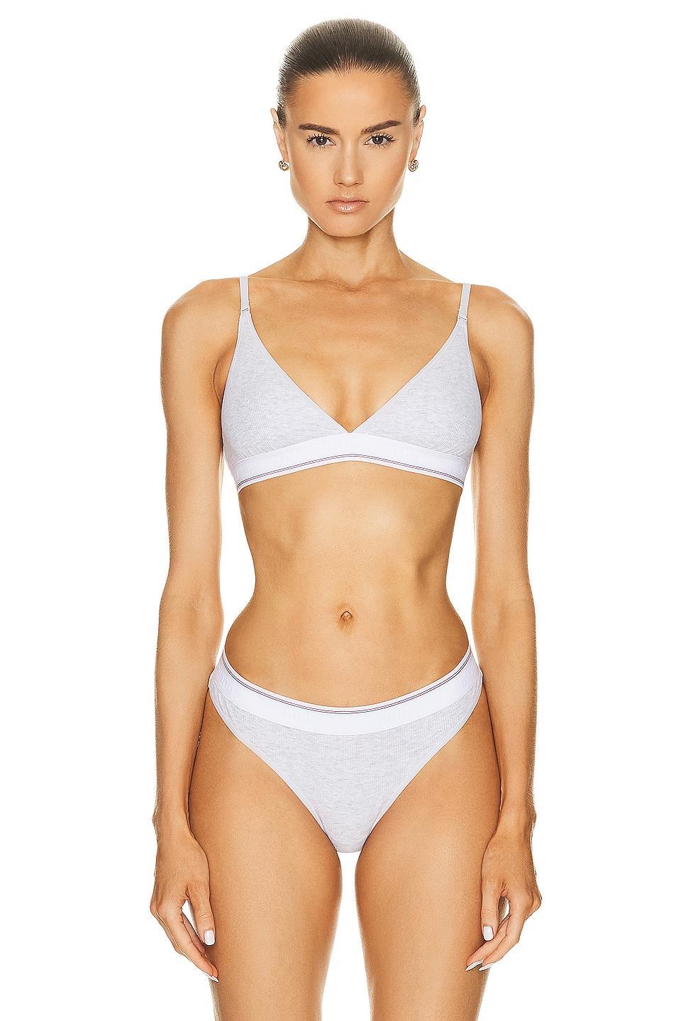 Alexander Wang Triangle Bra Bralette Light Grey. (also in L). Product Image