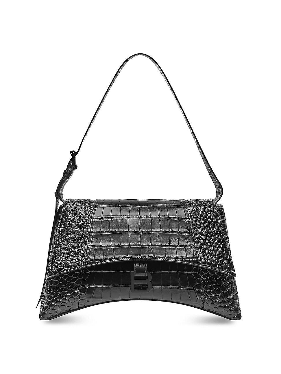 Womens Downtown Medium Crocodile Embossed Shoulder Bag Product Image