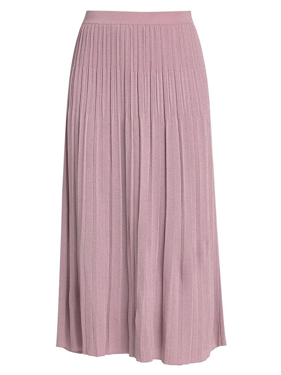 Womens Halliday Shimmer Rib-Knit Midi-Skirt Product Image