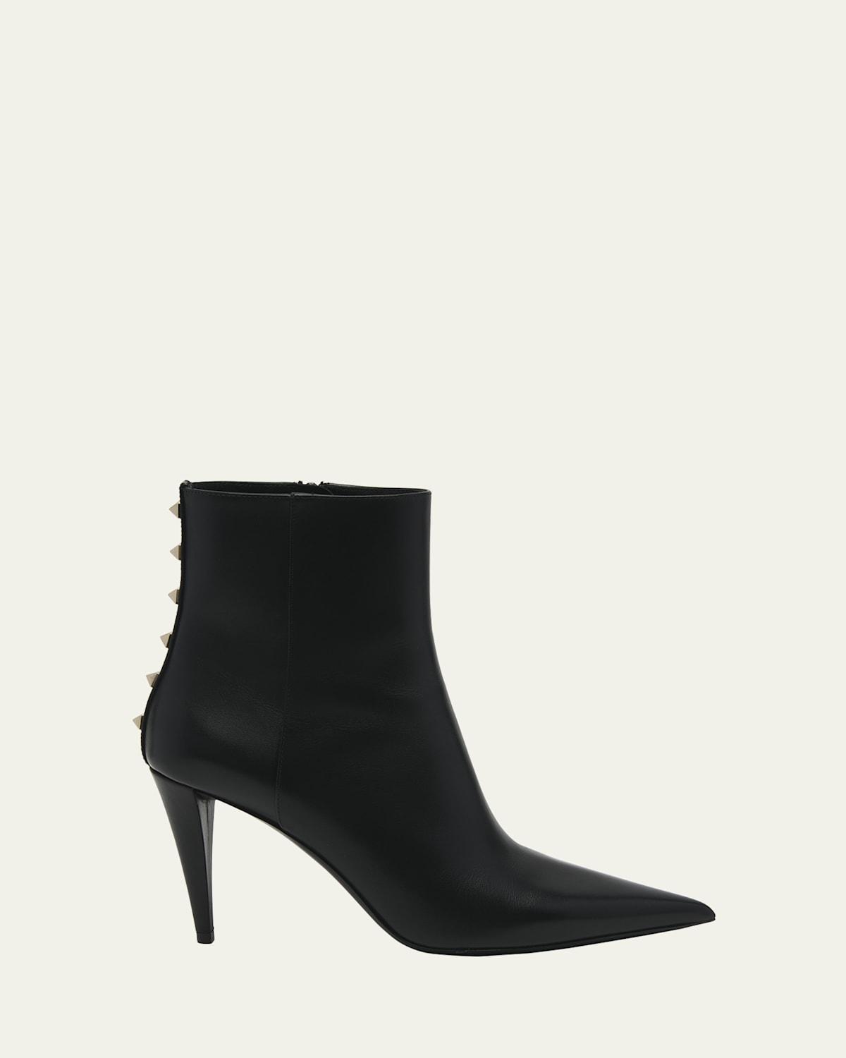 Womens Rockstud Calfskin Ankle Boots Product Image