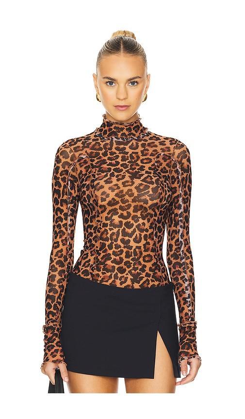 Charlie Printed Mesh Top Product Image