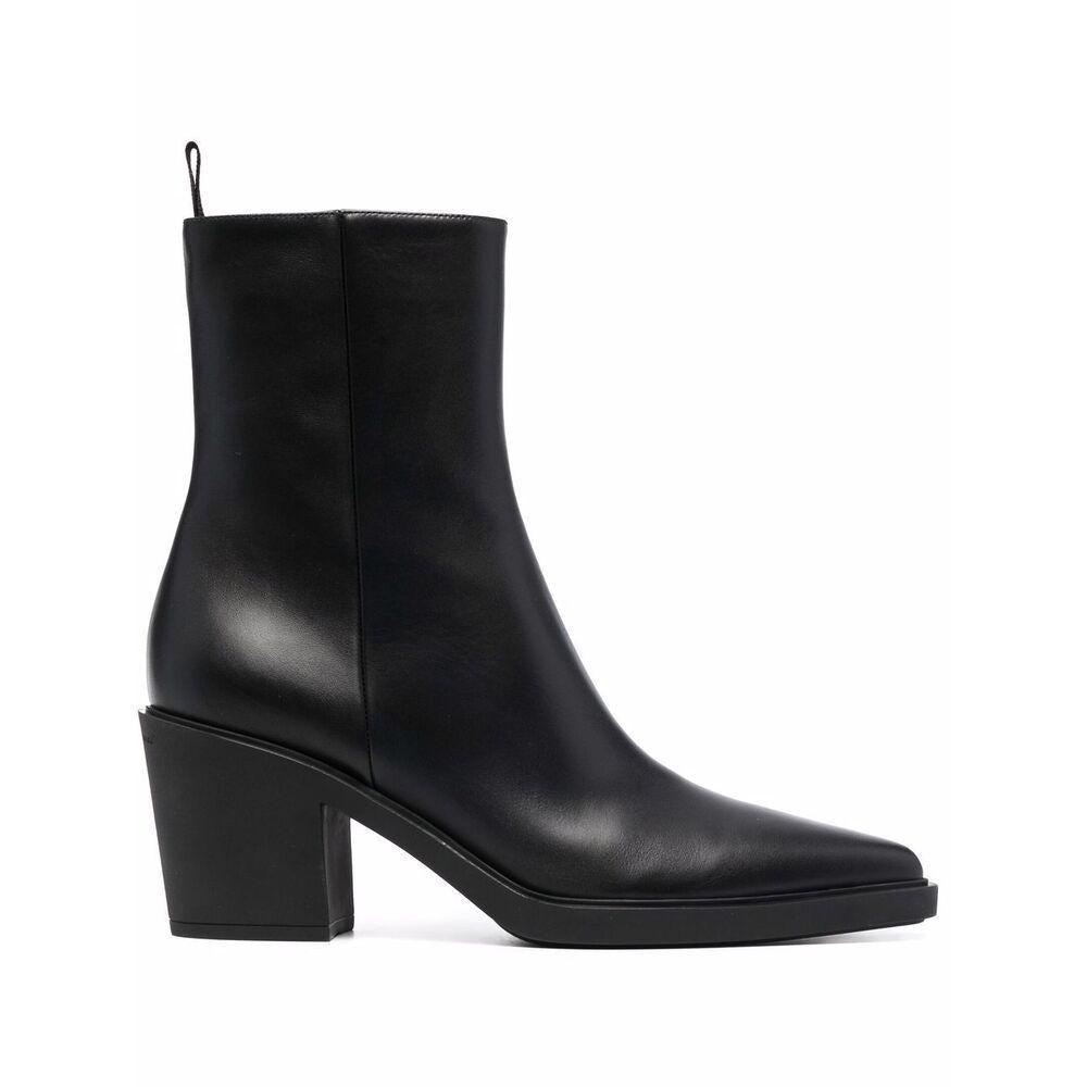 Dylan Leather Ankle Boots In Black Product Image